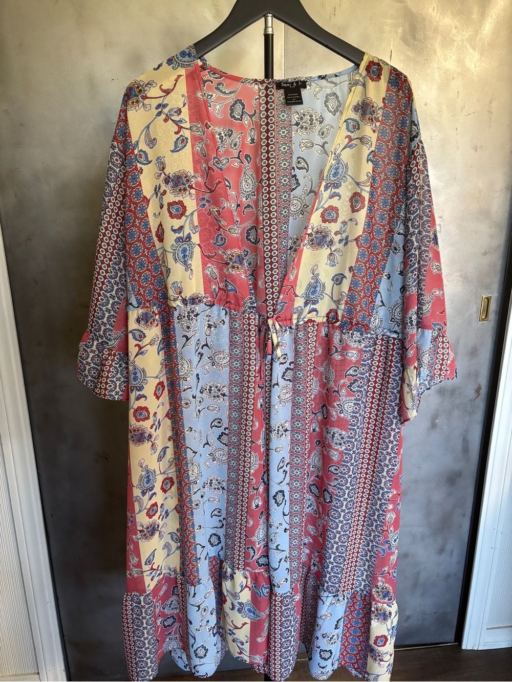 Sami & Jo Plus Size 22/24 Boho‎ Paisley Patchwork Kimono Dust